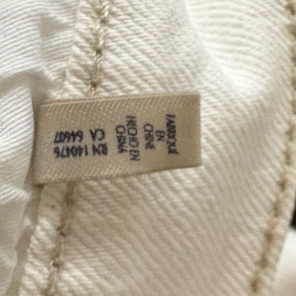 Faherty Women's Jeans Size 27 Cream/ Ivory Straight Leg High Rise Denim - Picture 12 of 12